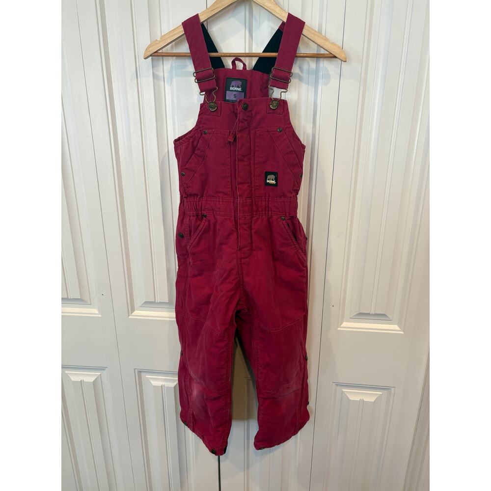 Berne Dark Pink Overalls Girls‎ Small